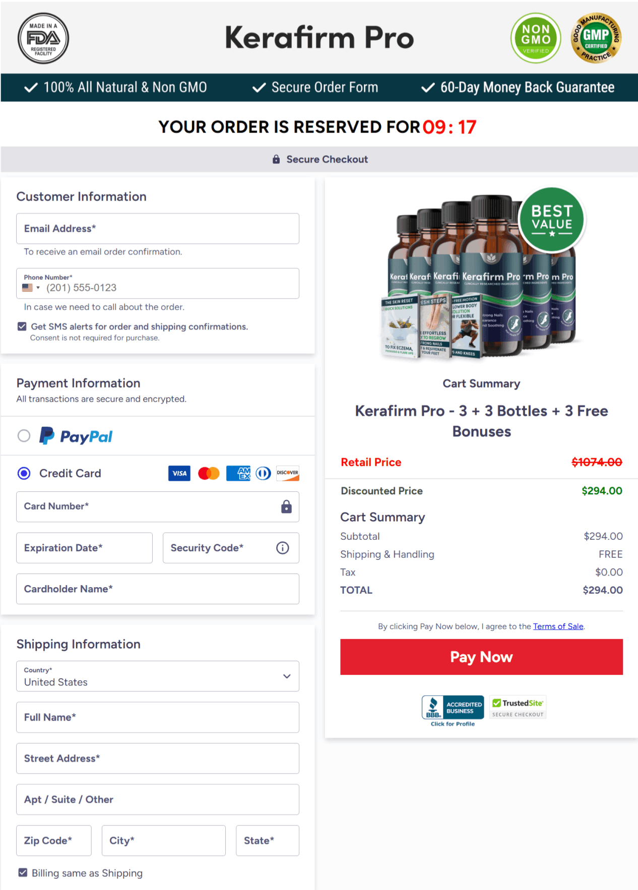 kerafirm pro secure checkout